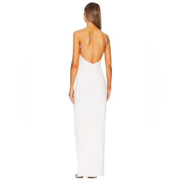 Katie May x Revolve - Brittany Gown in Silver Dusted Ivory Sz M - Picture 3 of 12